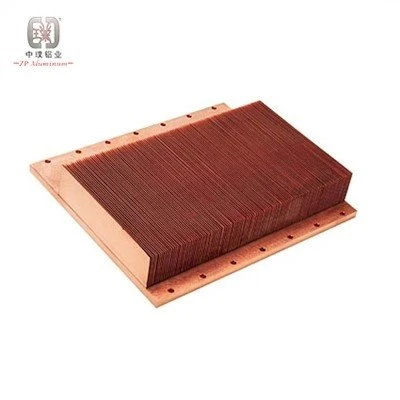Disipador de calor de cobre con aletas para electrónica de alta potencia
