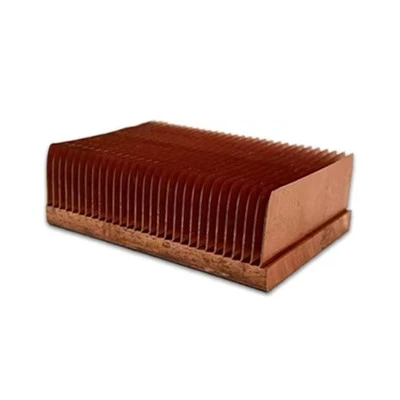 Disipador térmico esquivado de cobre de suministro de fábrica - Disipador térmico electrónico de cobre rojo, especificaciones completas y personalizables