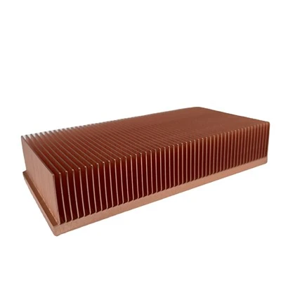 Disipador de calor de aleta raspada de cobre de suministro directo de fábrica - Disipador de calor de cobre rojo C1100 100 × 50 × 20 mm